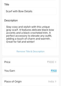 Scarf with Bow Details