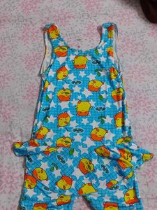 Cute Cartoon Print Baby Outfit