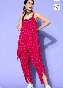 Pink Printed Jumpsuit
