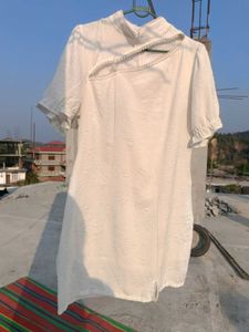 Elegant White Pearl Embellished dress