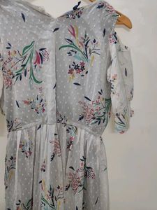 Floral Print Cold Shoulder Dress