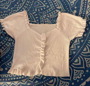 Cute Ruffle Knit Top