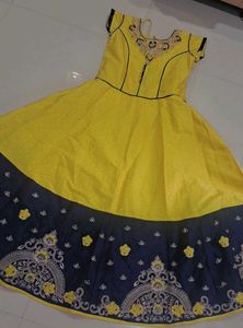 Elegant  Yellow Ethnic Gown