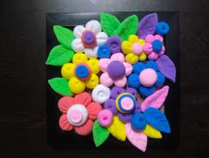 Colorful Clay Flower Art
