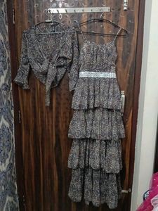 Paisley Dress with Shrug