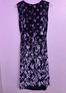 Purple Embellished Velvet Dress