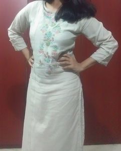 Light Green Work Kurta
