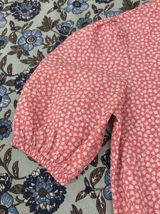 Pink Floral Print Top