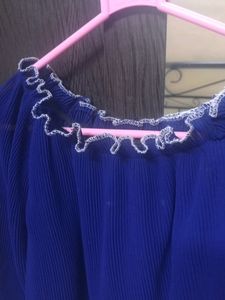 Navy Blue Off Shoulder Top