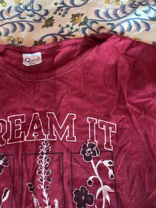 Pure Cotton Material T Shirt For Summer