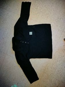 Non Used Casual Black Crop Top