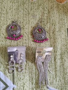 Sparkling Earrings and Oxidised