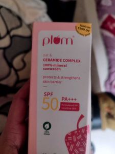 Plum Oat & Ceramide Mineral Sunscreen SPF 50