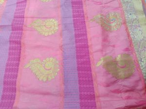 Pink & Gold Sari Fabric