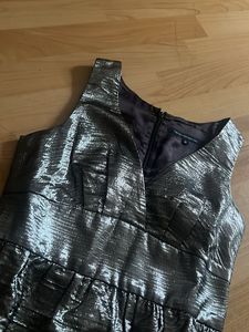 French Connection Metallic Back Now Detail Dress