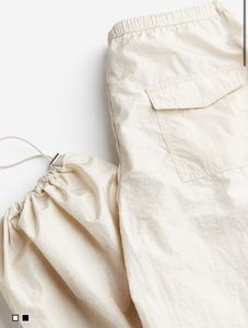 Light Beige Parachute Trousers