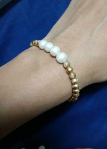 Peach Beaded Bracelet