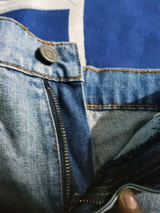 Distressed Denim Patch Shorts