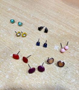 Stud Earrings - Set of 8
