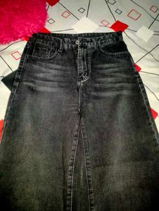 black faded baggy jeans