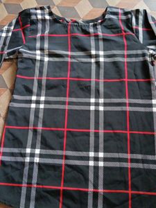 Plaid Long Sleeve Tunic