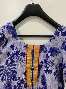 Blue Cotton Kurta