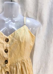 Yellow Button-Front Sundress