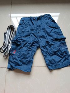 Kids Shorts With Belt