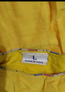 White And Yellow Embroidered Anarkali Kurti COMBO