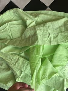 H&amp;M Green Voluminous Drawstring Dress