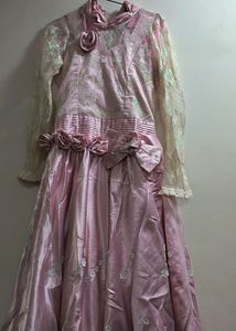 Pink Colour Designer Frock For Women