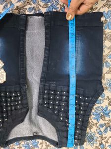 Denim Embellished half jacket for 5-7 years girl