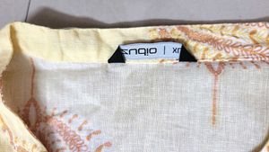 Yellow Printed Kurti