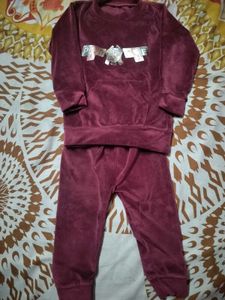 Cute Velvet Top Set