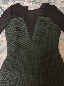 KAZO Luxe Green Georgette One-Piece – Black Long S
