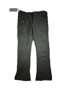 EMBROIDERED POCKET FLARED JEANS