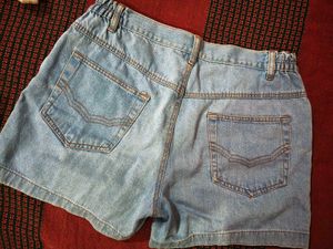 Vintage High-Waisted Denim Mom Shorts