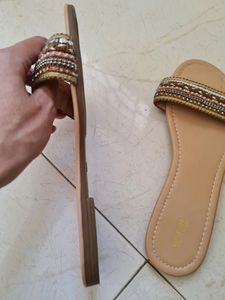 Embellished Slip On Flats