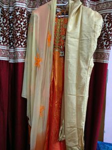 Orange Anarkali Dress
