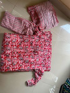 Red  Kurta Set