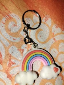 Rainbow Cloud Keychain