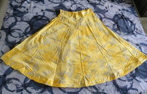 Yellow Printed Flare Ghaghra 😍