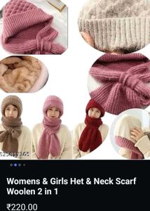 Woolen Hat & Scarf Set - 2 in 1