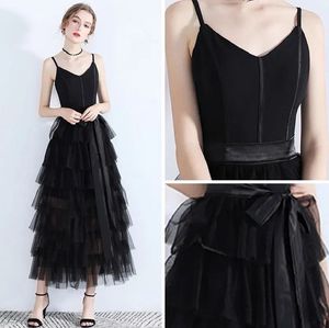 Black Belt Tulle Dress