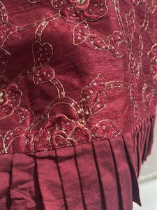 Girls Ethnic Set - Maroon &amp; Gold