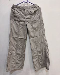 Wide Leg Beige Pants