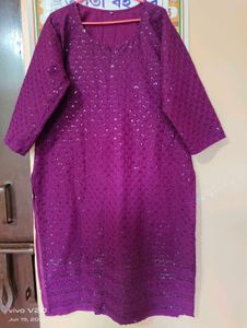 Combo 2 Type Kurti Purpal 💜and Yellow 💛