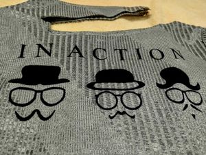 SALE!! PRICE DROP 💅Gray &#34;Inaction&#34; Graphic Top