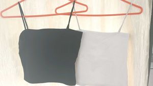Cute Black &amp; White Crop Tops set of 2