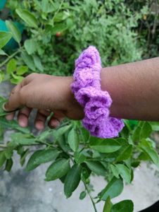 Purple Crochet Scrunchie (all colour available)
